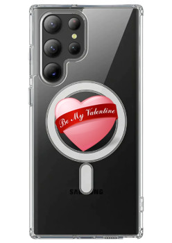 Husa personalizata Samsung Galaxy S24 Ultra, MagSafe Atasare Magnetica, Be My Valentine