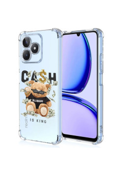 Husa Antisoc pentru Realme C51, AirBag Cash Is King, Clear