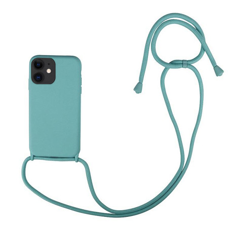 Husa compatibila cu Apple Iphone 12 / 12 Pro, Strap, Cu Snur prindere gat regrabil, Camera Protect, Antishock, Mint Green