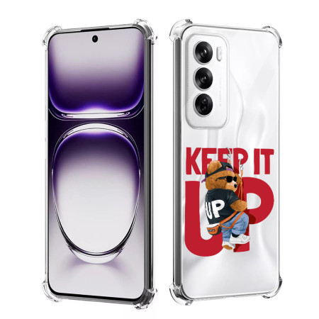 Husa Antisoc pentru Oppo Reno12, AirBag PRO, Clear, Keep it Up