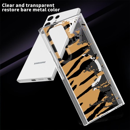 Husa pentru Samsung Galaxy S25 Ultra, Atasare Magnetica, MagSafe, Pattern Skin 04, Clear