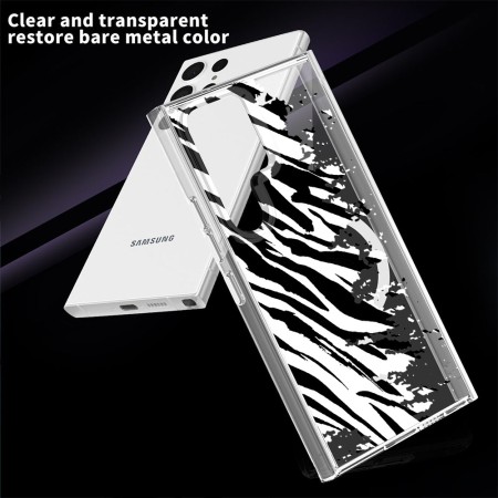 Husa pentru Samsung Galaxy S25 Ultra, Atasare Magnetica, MagSafe, Pattern Skin 16, Clear