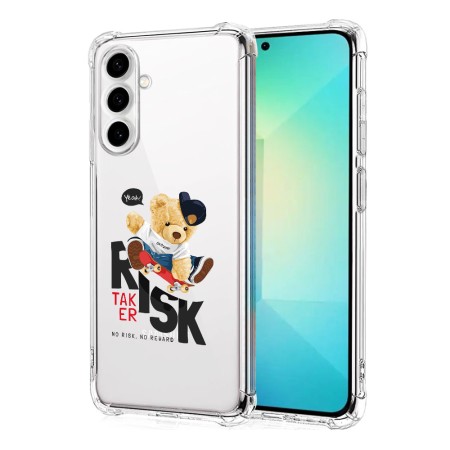 Husa Antisoc pentru Samsung Galaxy S25, AirBag PRO, Clear, Risk Taker