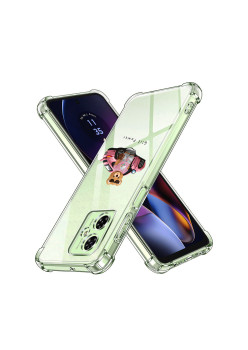 Husa Antisoc pentru Motorola Moto G55, AirBag PRO, Transparent, Girl Power