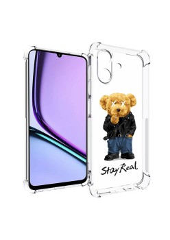 Husa Antisoc pentru Realme Note 60, AirBag PRO, Clear, Stay Real