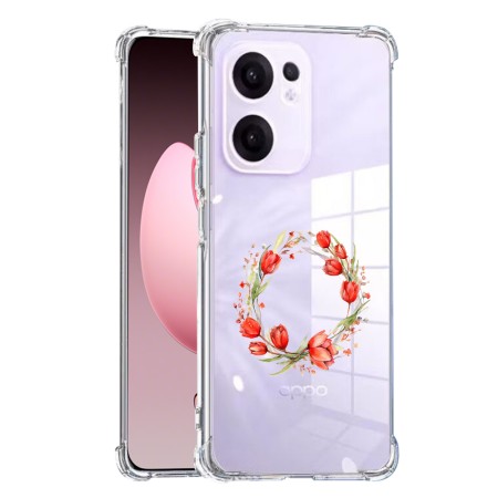 Husa Antisoc pentru Oppo Reno13 F, AirBag, Pink wreath 15, Clear 