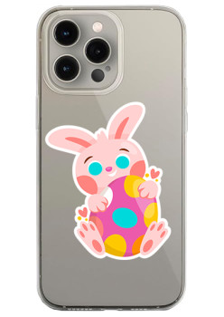 Husa personalizata Apple iPhone 14 Pro Max, Bunny Egg