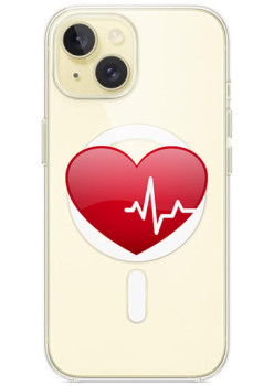 Husa personalizata Apple iPhone 14, MagSafe, The Heart Beats