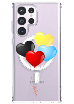 Husa personalizata Samsung Galaxy S23 Ultra, MagSafe Atasare Magnetica, Balloons Of Love