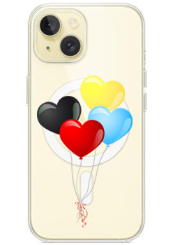 Husa personalizata Apple iPhone 14, MagSafe, Balloons of Love