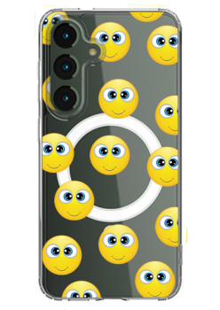 Husa personalizata pentru Samsung Galaxy S23, MagSafe Atasare Magnetica, Grinning face with big eyes