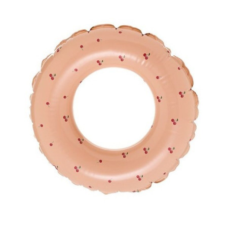 Colac gonflabil pentru copii, diametru 66 cm, Fun Pink, Imprimeu Cirese