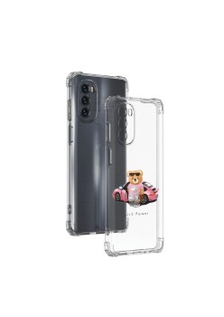 Husa Antisoc pentru Motorola Moto G62, AirBag PRO, Transparent, Girl Power