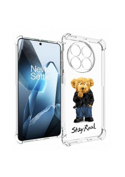 Husa Antisoc pentru OnePlus 13, AirBag PRO, Clear, Stay Real