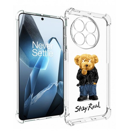 Husa Antisoc pentru OnePlus 13, AirBag PRO, Clear, Stay Real