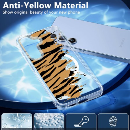 Husa pentru Samsung Galaxy S25 Plus, Atasare Magnetica, MagSafe, Pattern Skin 04, Clear