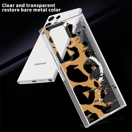 Husa pentru Samsung Galaxy S24 Ultra, Atasare Magnetica, MagSafe, Pattern Skin 07, Clear