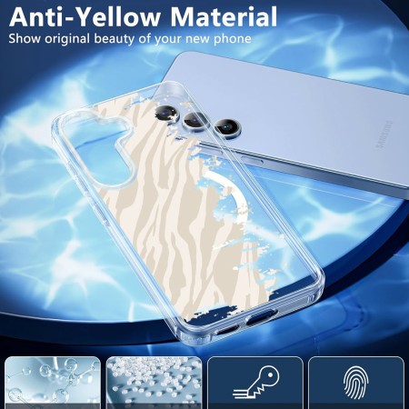 Husa pentru Samsung Galaxy S25, Atasare Magnetica, MagSafe, Pattern Skin 10, Clear