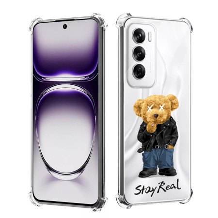 Husa Antisoc pentru Oppo Reno12, AirBag PRO, Clear, Stay Real