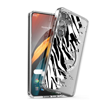 Husa pentru Samsung Galaxy A56 5G, Atasare Magnetica, MagSafe, Pattern Skin 16, Clear