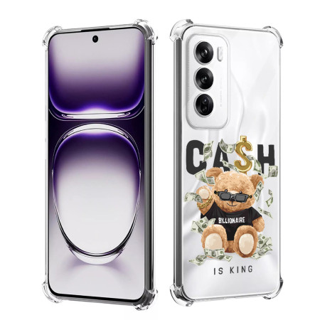 Husa Antisoc pentru Oppo Reno12, AirBag PRO, Clear, Cash is king  