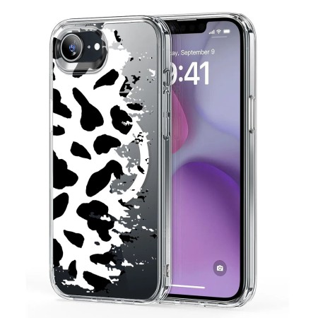 Husa pentru iPhone 16e, Atasare Magnetica, MagSafe, Pattern Skin 12, Clear