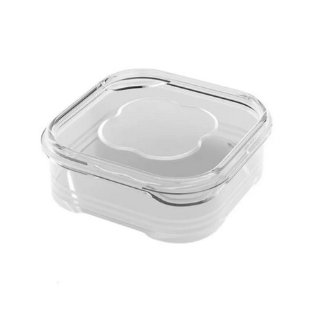 Caserola Dreptunghiulara de pastrare a alimentelor, PC, cu capac, 350ml, Transparent