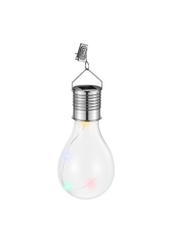 Lampa Solara suspendata Decorativa LED, forma de Bulb, exterior, IP65, Ultron Transparent, Multicolora