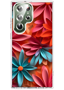 Husa personalizata pentru Samsung Galaxy S23 Ultra, MagSafe Atasare Magnetica, 3D Flower Medley 1