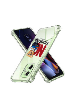 Husa Antisoc pentru Motorola Moto G55, AirBag PRO, Clear, No Excuses