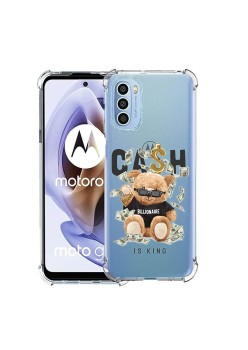 Husa Antisoc pentru Motorola Moto G71, AirBag PRO, Clear, Cash is king  