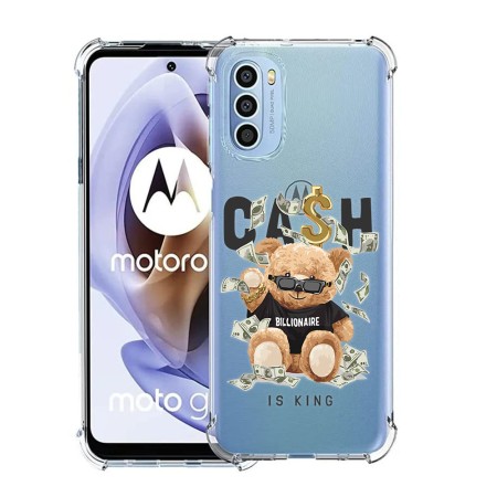 Husa Antisoc pentru Motorola Moto G71, AirBag PRO, Clear, Cash is king  