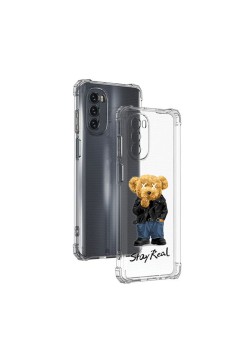 Husa Antisoc pentru Motorola Moto G62, AirBag PRO, Clear, Stay Real