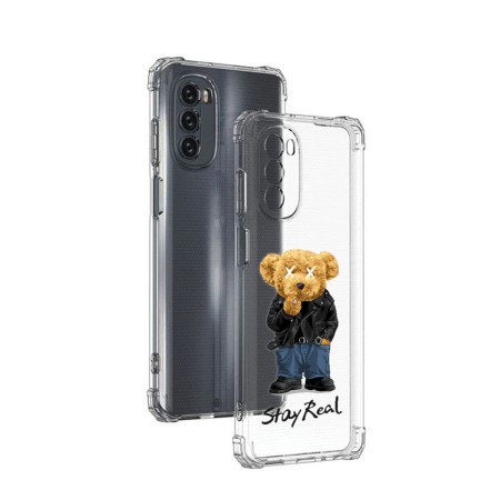 Husa Antisoc pentru Motorola Moto G62, AirBag PRO, Clear, Stay Real