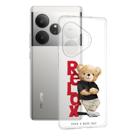 Husa pentru Realme GT 6 / GT 6T, Relax Bear, Pro Slim, Clear