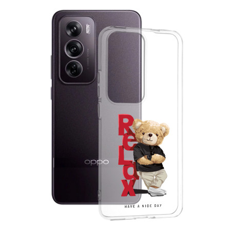 Husa pentru Oppo Reno12 Pro, Relax Bear, Pro Slim, Clear