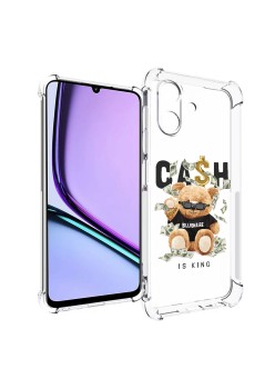 Husa Antisoc pentru Realme Note 60, AirBag PRO, Clear, Cash is king  