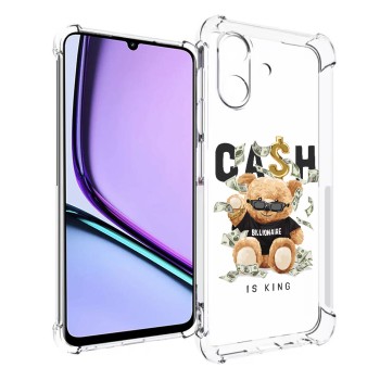 Husa Antisoc pentru Realme Note 60, AirBag PRO, Clear, Cash is king  