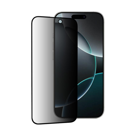 Folie de Sticla pentru iPhone 16 Pro - 3D Privacy Profesionala, Negru 