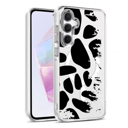 Husa pentru Samsung Galaxy A16, Atasare Magnetica, MagSafe, Pattern Skin 08, Clear