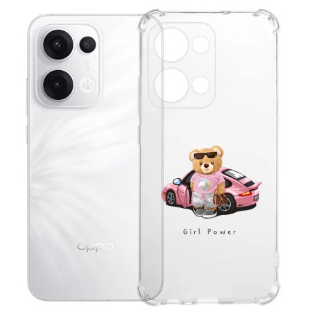 Husa Antisoc pentru Oppo Reno13, AirBag PRO, Transparent, Girl Power