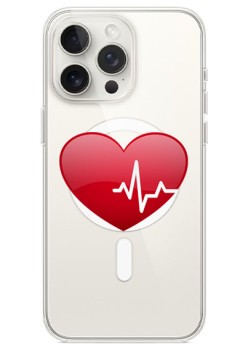 Husa personalizata Apple iPhone 14 Pro, MagSafe, The Heart Beats