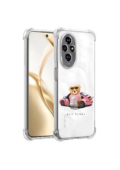 Husa Antisoc pentru Honor 200, AirBag PRO, Protectie Completa, Design Transparent, Girl Power