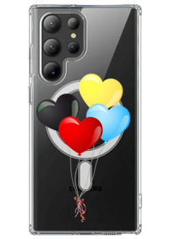 Husa personalizata Samsung Galaxy S24 Ultra, MagSafe Atasare Magnetica, Balloons of Love