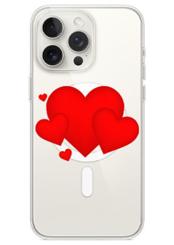 Husa personalizata Apple iPhone 14 Pro, MagSafe, Heart