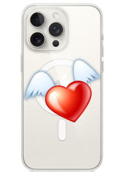 Husa personalizata Apple iPhone 14 Pro, MagSafe, Angel Heart