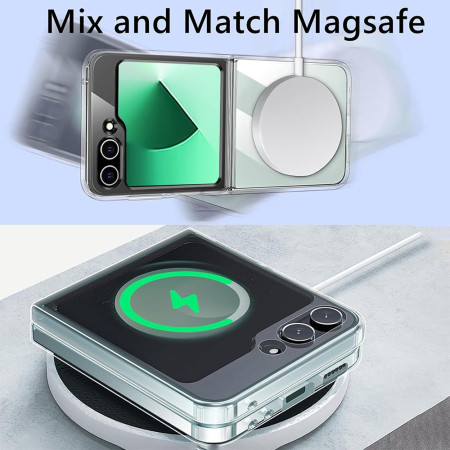 Husa pentru Samsung Galaxy Z Flip 6, Atasare Magnetica, MagSafe, Clear