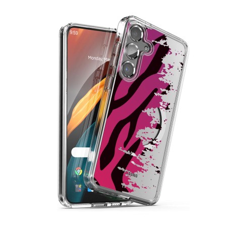 Husa pentru Samsung Galaxy A56 5G, Atasare Magnetica, MagSafe, Pattern Skin 25, Clear