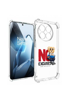 Husa Antisoc pentru OnePlus 13, AirBag PRO, Clear, No Excuses