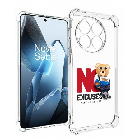 Husa Antisoc pentru OnePlus 13, AirBag PRO, Clear, No Excuses